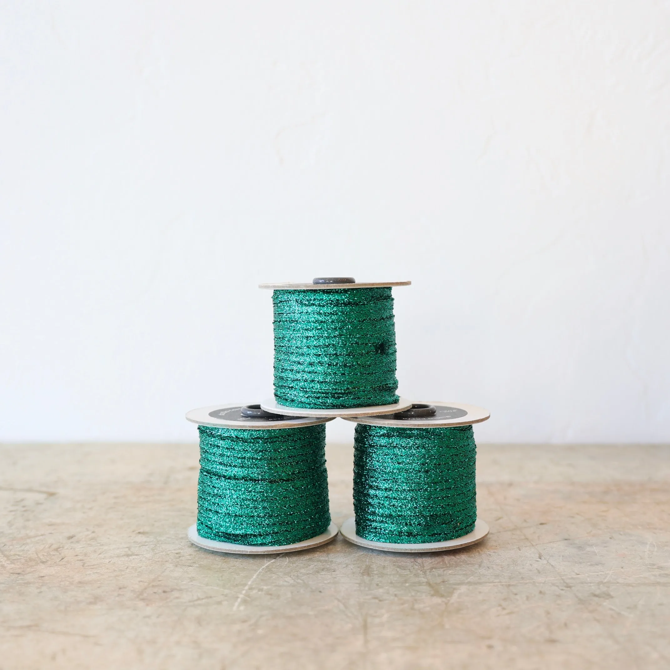Metallic Braided Ribbon - Green