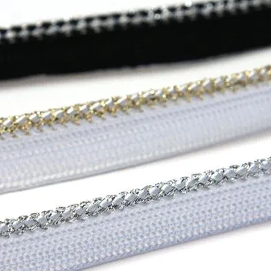 Metallic Piping #1 Gold & White