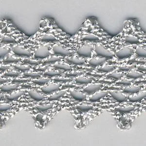 Metallic Torchon Lace #1 Platinum