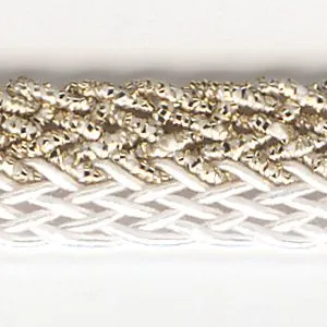 Metallic Trimming Braid #1 Gold & White