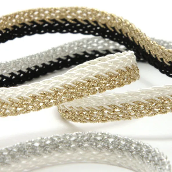 Metallic Trimming Braid #1 Gold & White