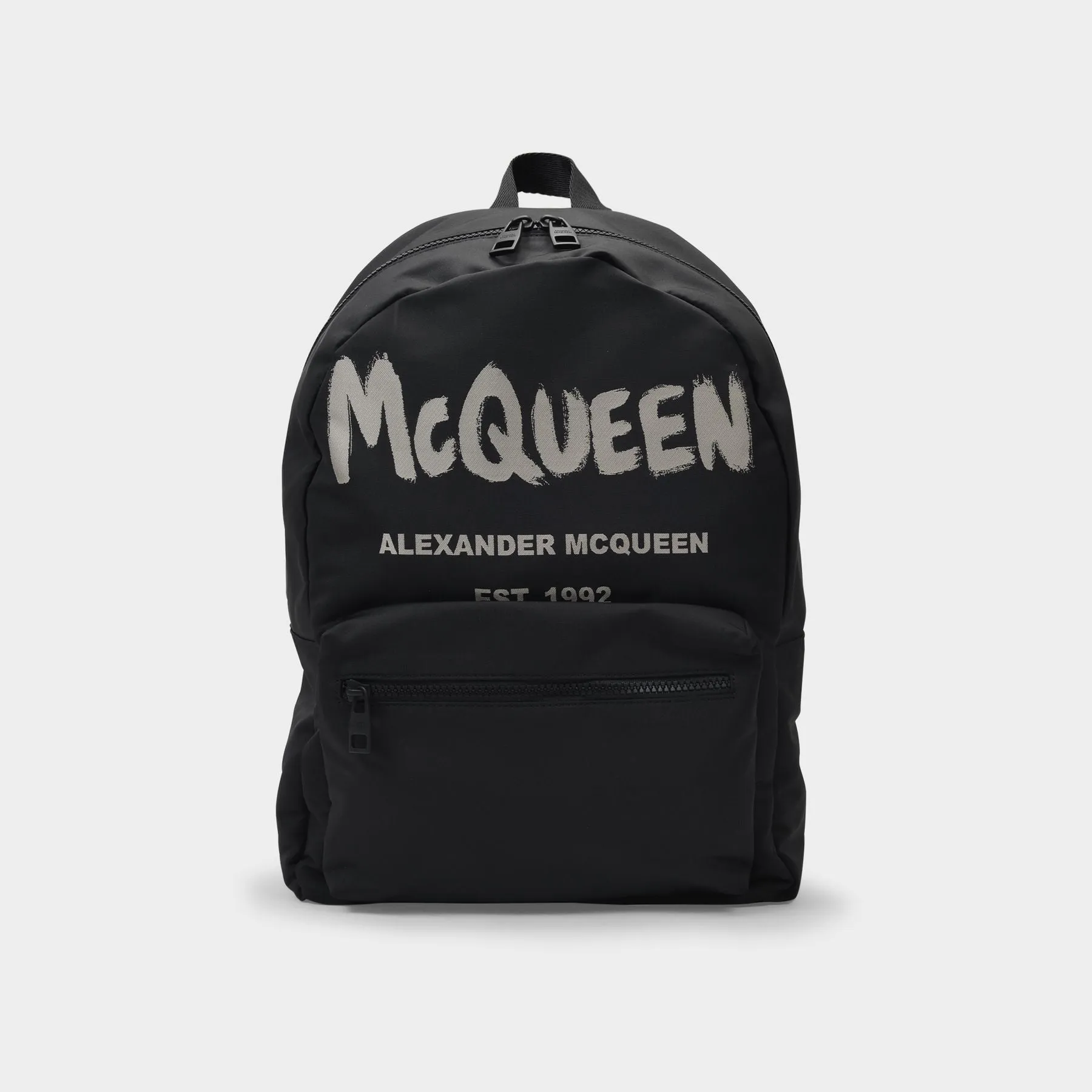 Metropolitan Backpack - Alexander Mcqueen -  Black/Off-White - Synthetic