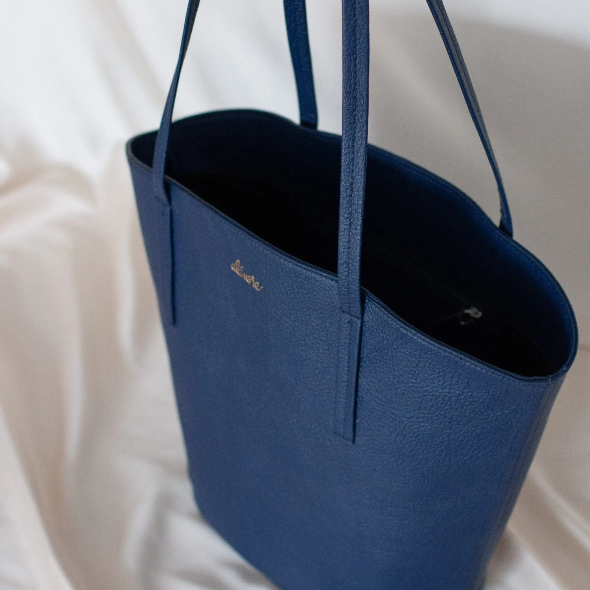Mimosa Mini Vegan Apple Leather Tote Bag | Navy