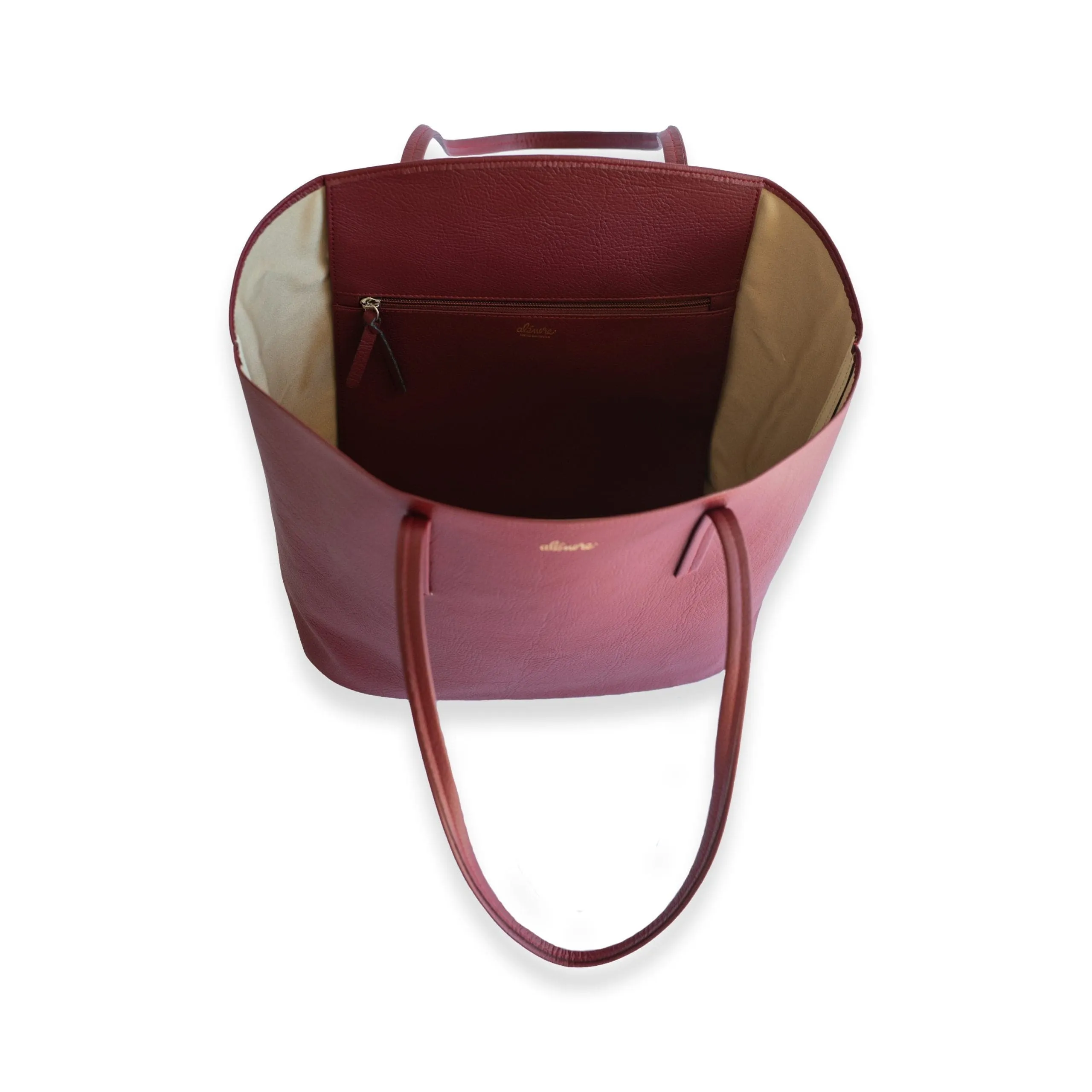 Mimosa Vegan Apple Leather Tote Bag | Bordeaux