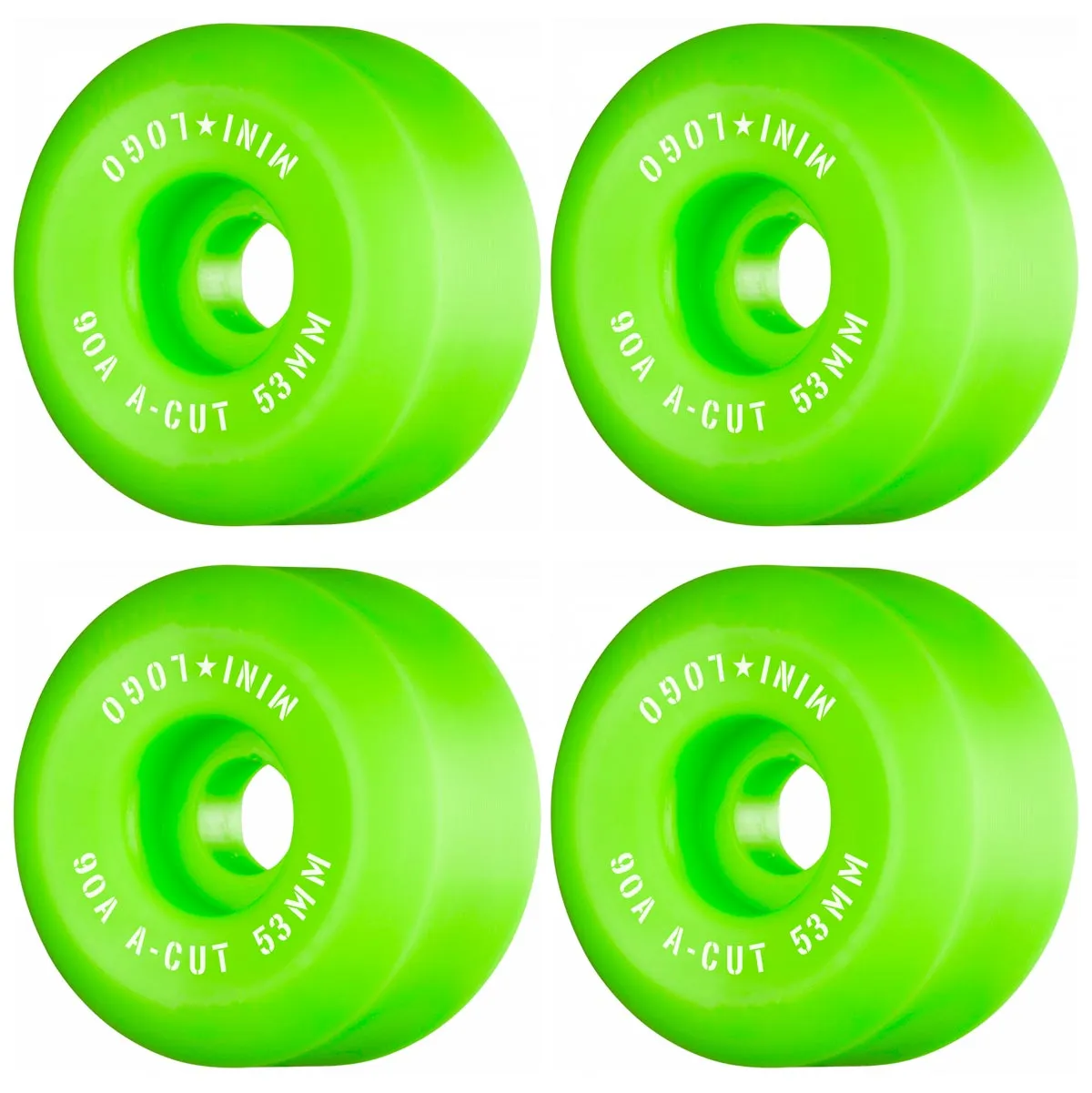 Mini Logo A-Cut 2 90a Green Wheels 53mm