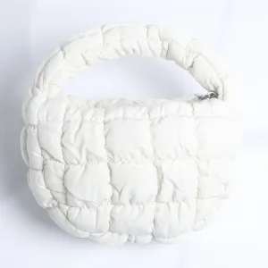 Mini Puffer Quilted Cloud Bag {Off White}