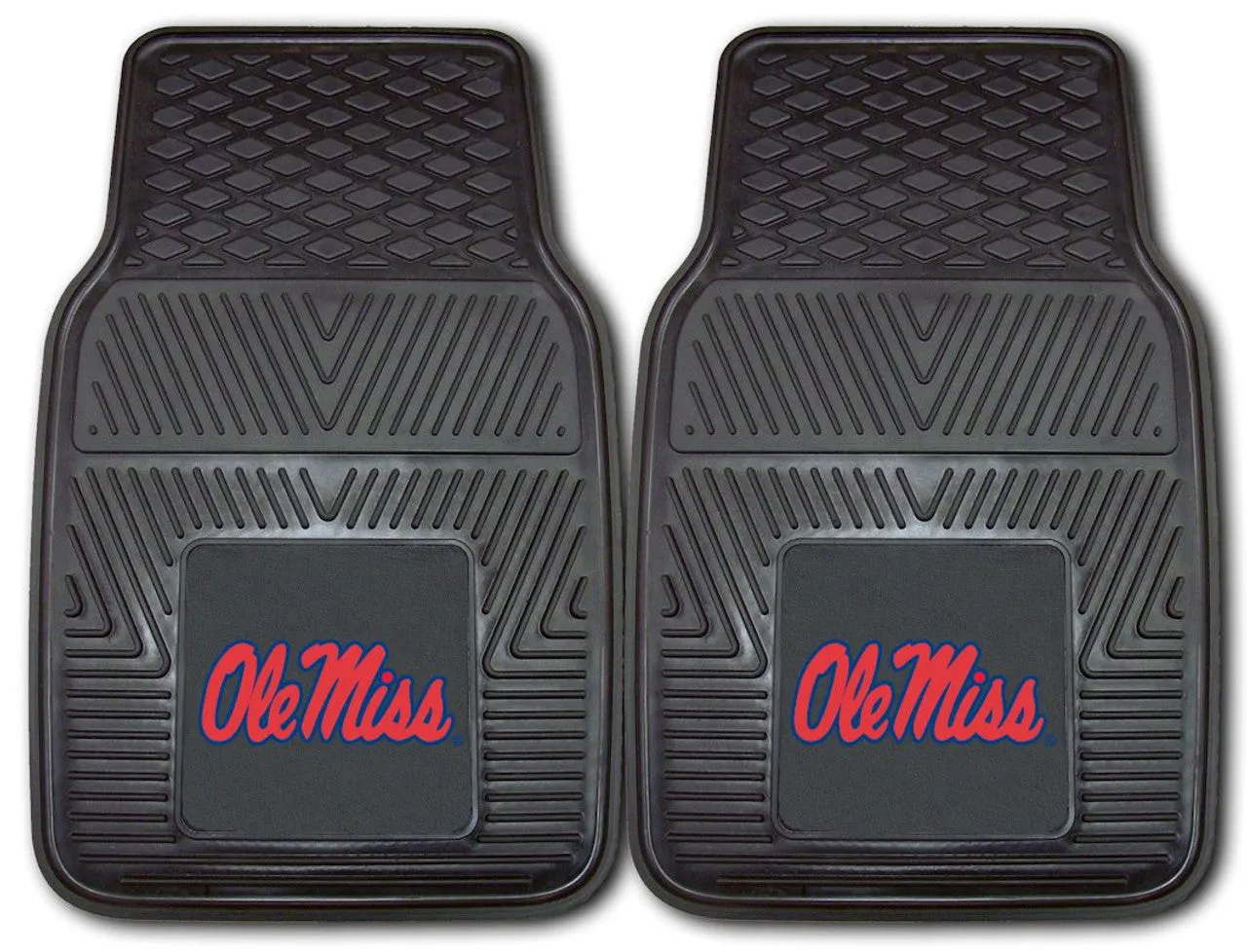 Mississippi Rebels Heavy Duty 2-Piece Vinyl Car Mats - Special Order