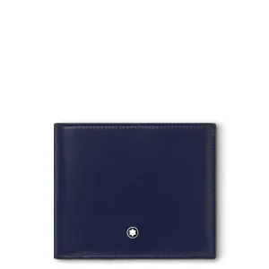 Montblanc wallet with 4cc meisterstück ink blue 131934 coin holder