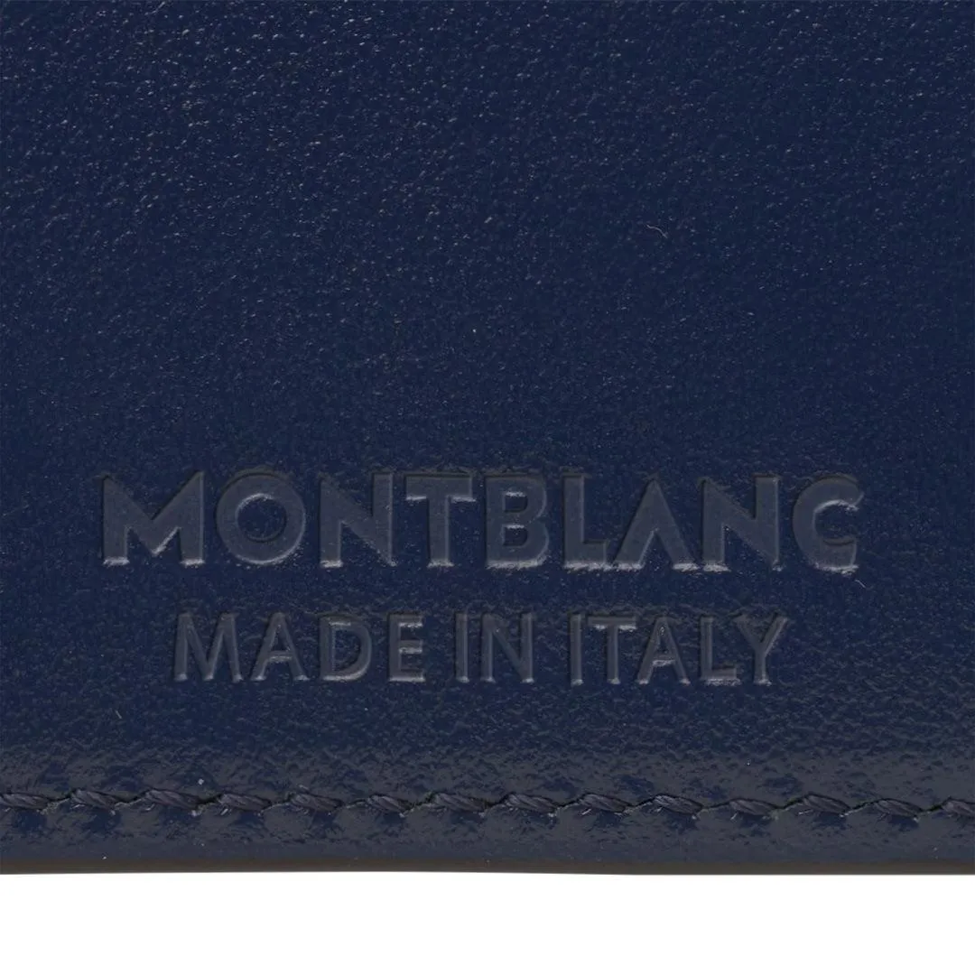 Montblanc wallet with 4cc meisterstück ink blue 131934 coin holder