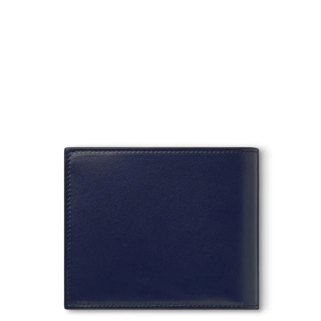 Montblanc wallet with 4cc meisterstück ink blue 131934 coin holder