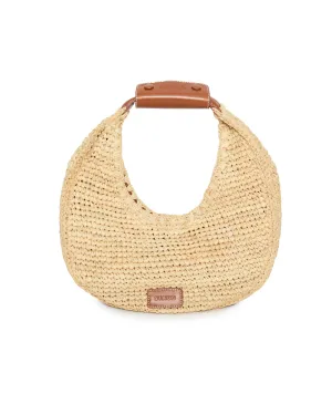 Moon Raffia Tote Bag