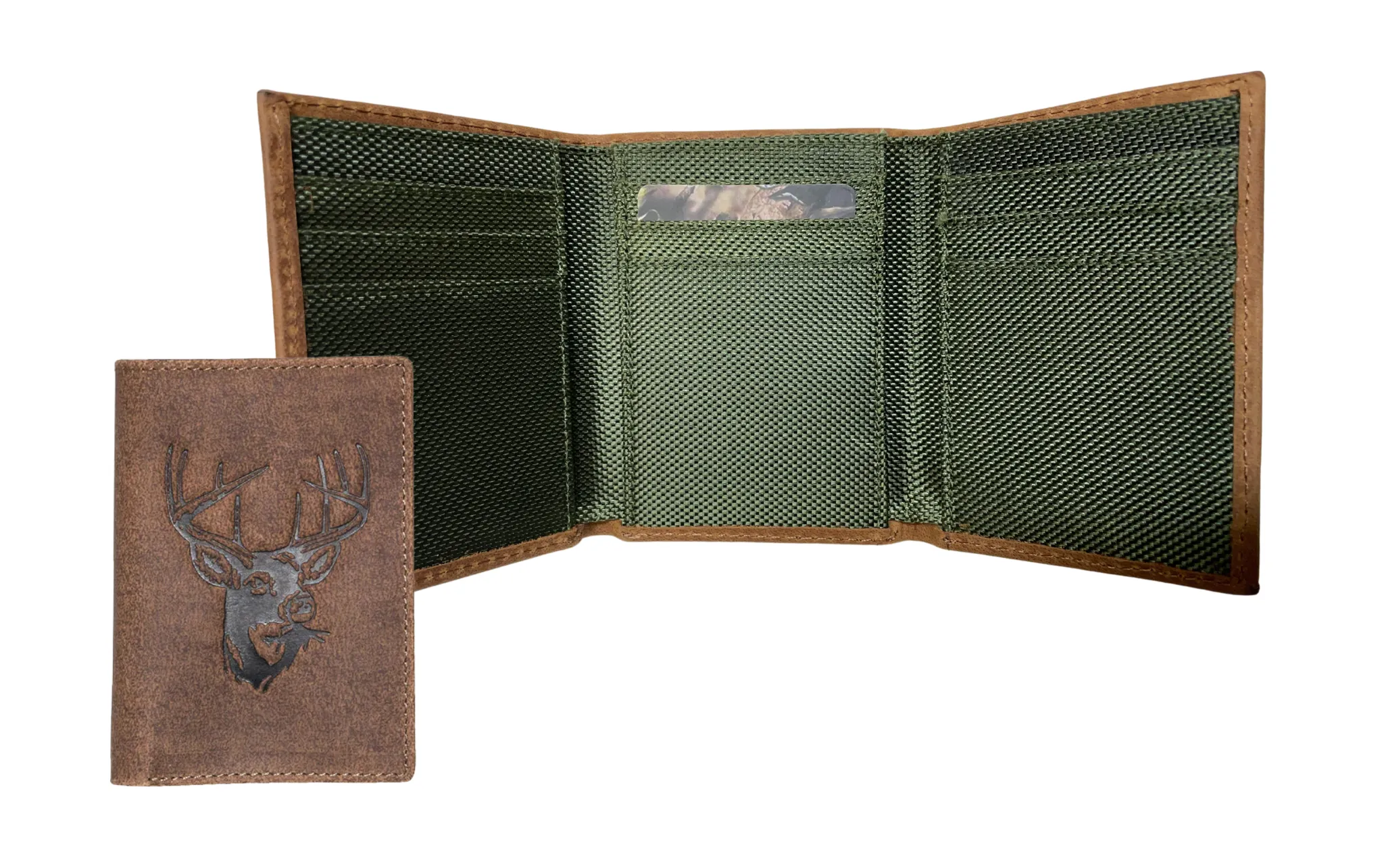 Mossy Oak Deer, Bass, Duck Trifold Wallet