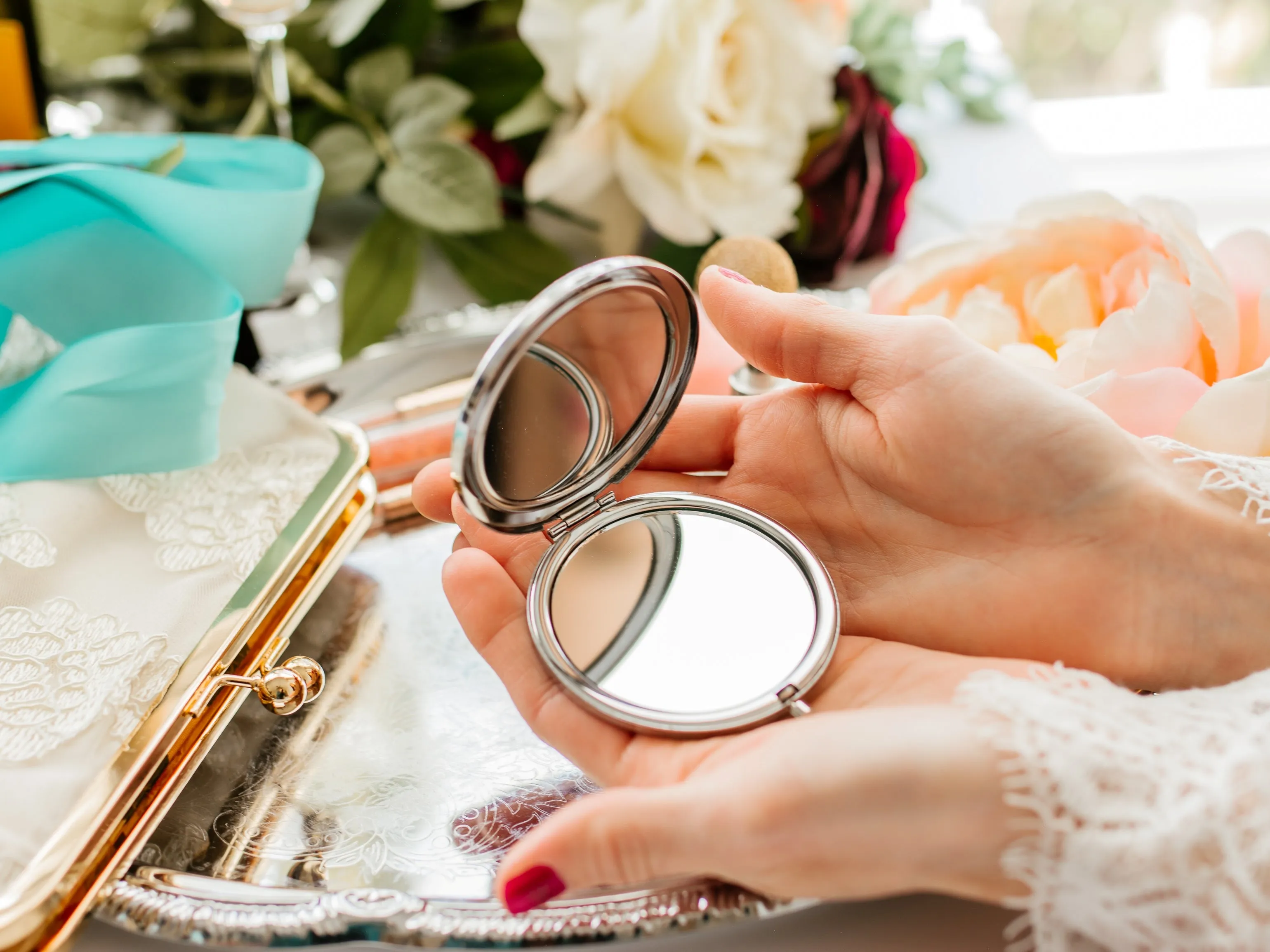 Mother and Son Compact Mirror