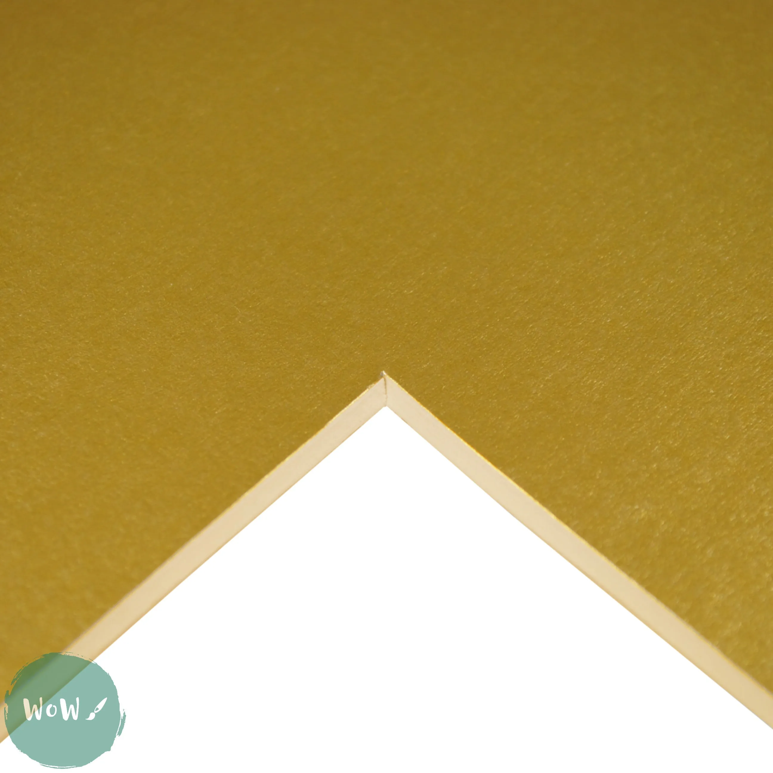 Mountboard - DALER ROWNEY Cream Core A1 – SINGLE SHEET -	METALLIC GOLD