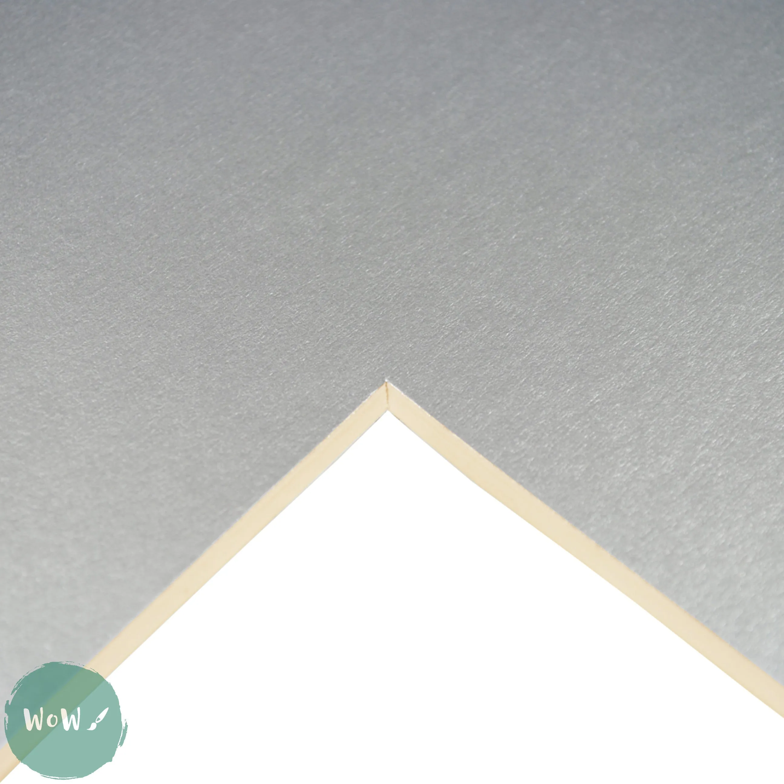 Mountboard - DALER ROWNEY Cream Core A1 – SINGLE SHEET -	METALLIC SILVER