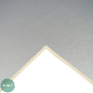 Mountboard - DALER ROWNEY Cream Core A1 – SINGLE SHEET -	METALLIC SILVER