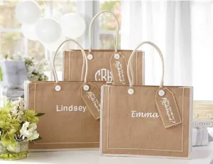 Mud Pie Burlap Tote