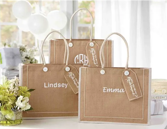 Mud Pie Burlap Tote