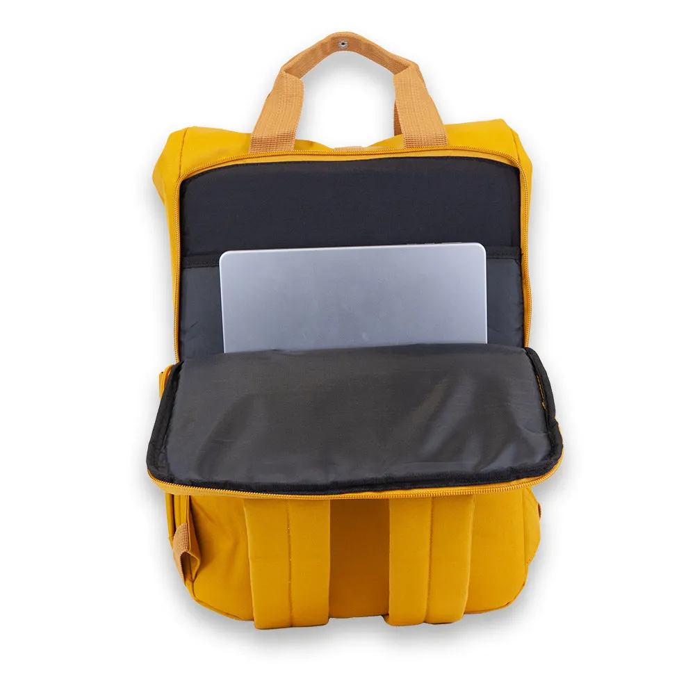 Mustard Laptop Roll-Top Backpack / B-Stock