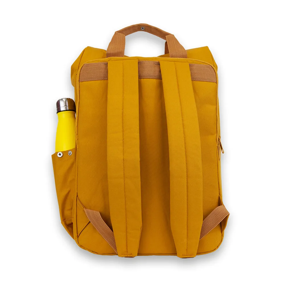 Mustard Laptop Roll-Top Backpack / B-Stock
