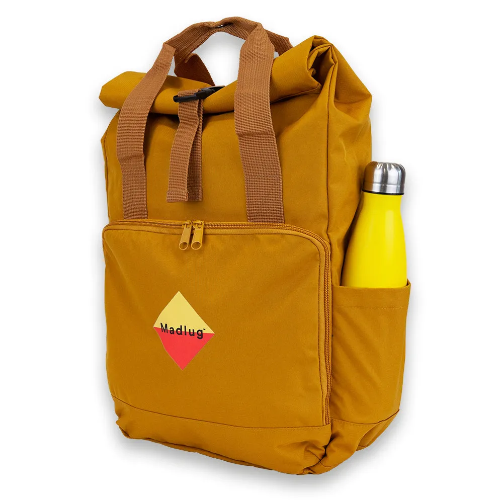 Mustard Laptop Roll-Top Backpack / B-Stock