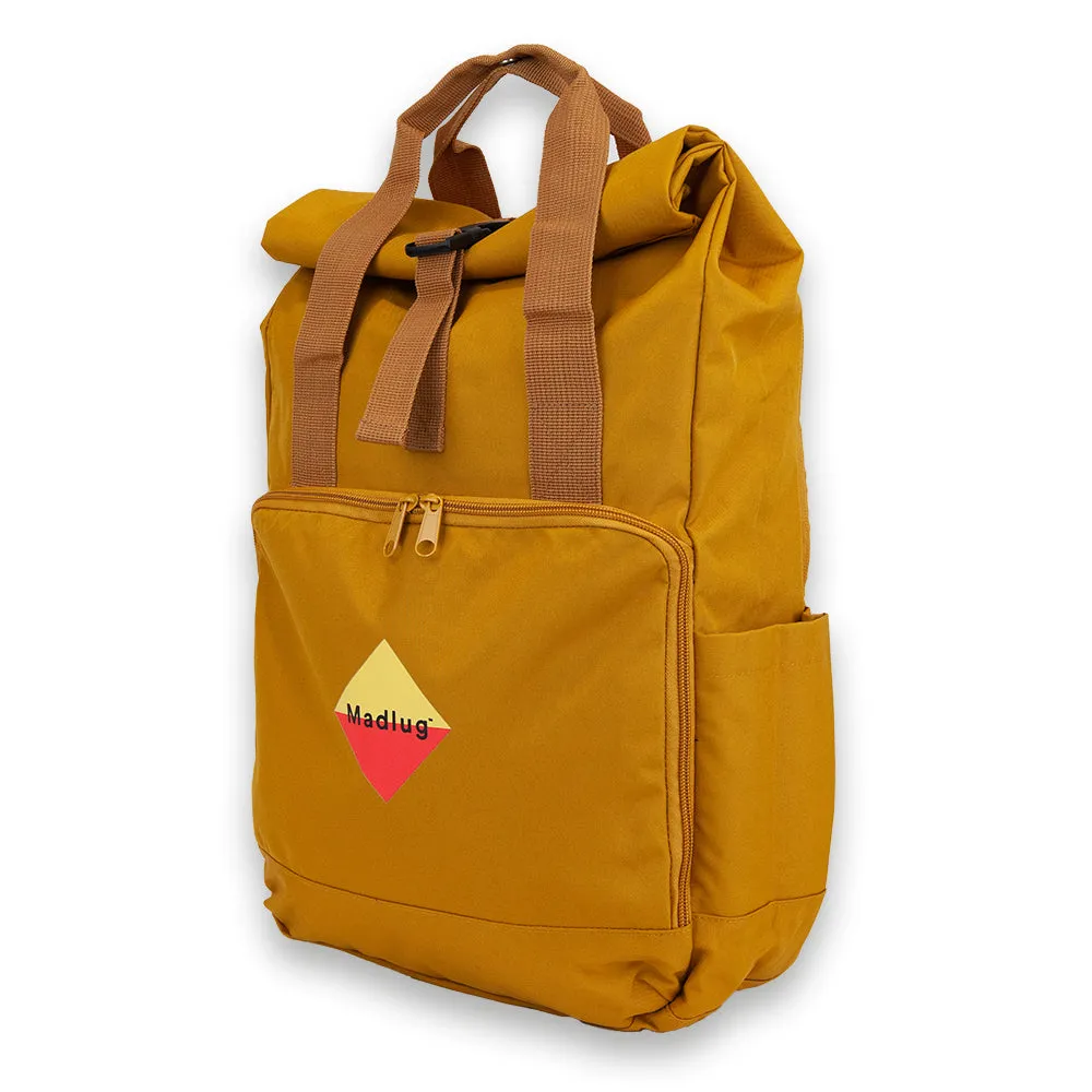 Mustard Laptop Roll-Top Backpack / B-Stock
