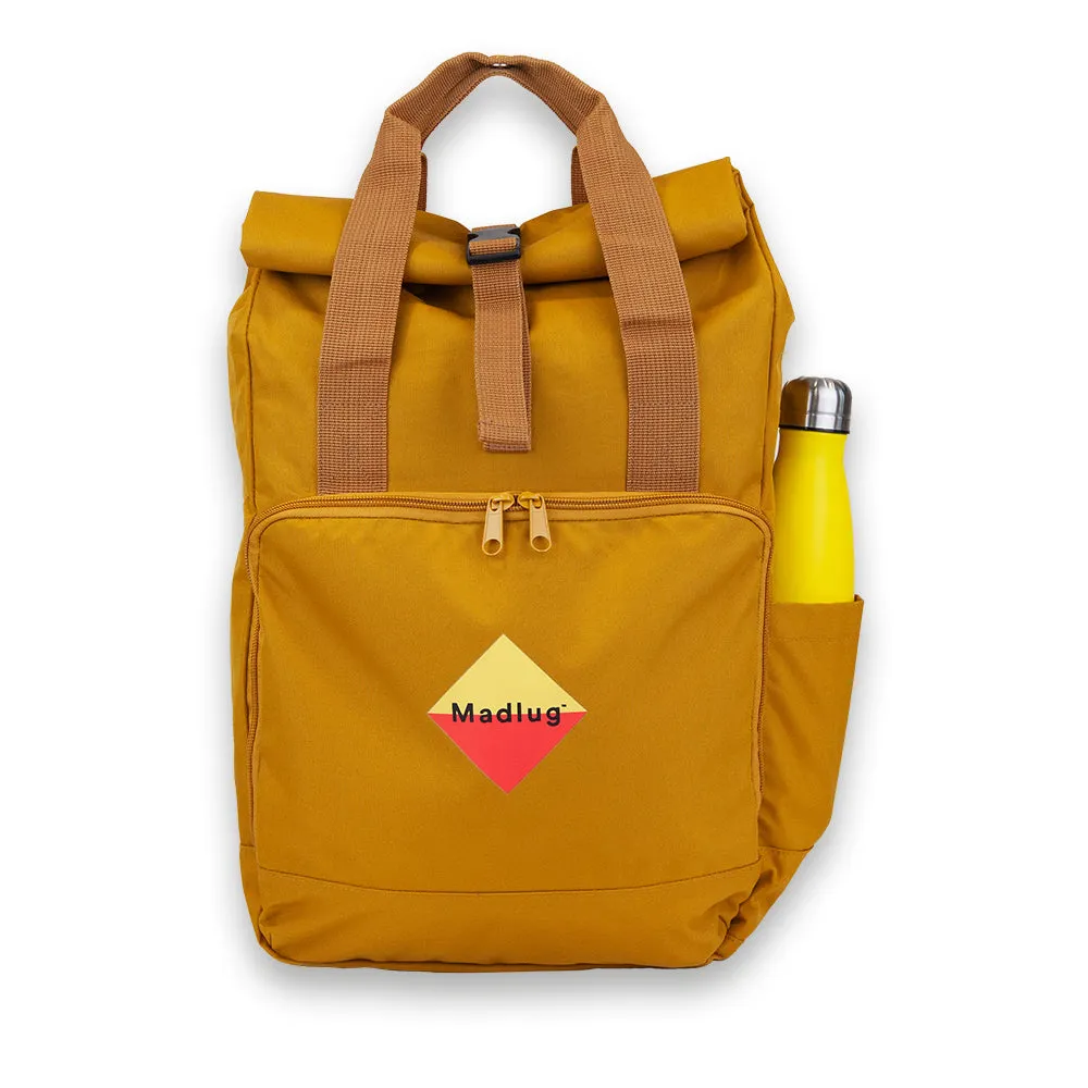 Mustard Laptop Roll-Top Backpack / B-Stock