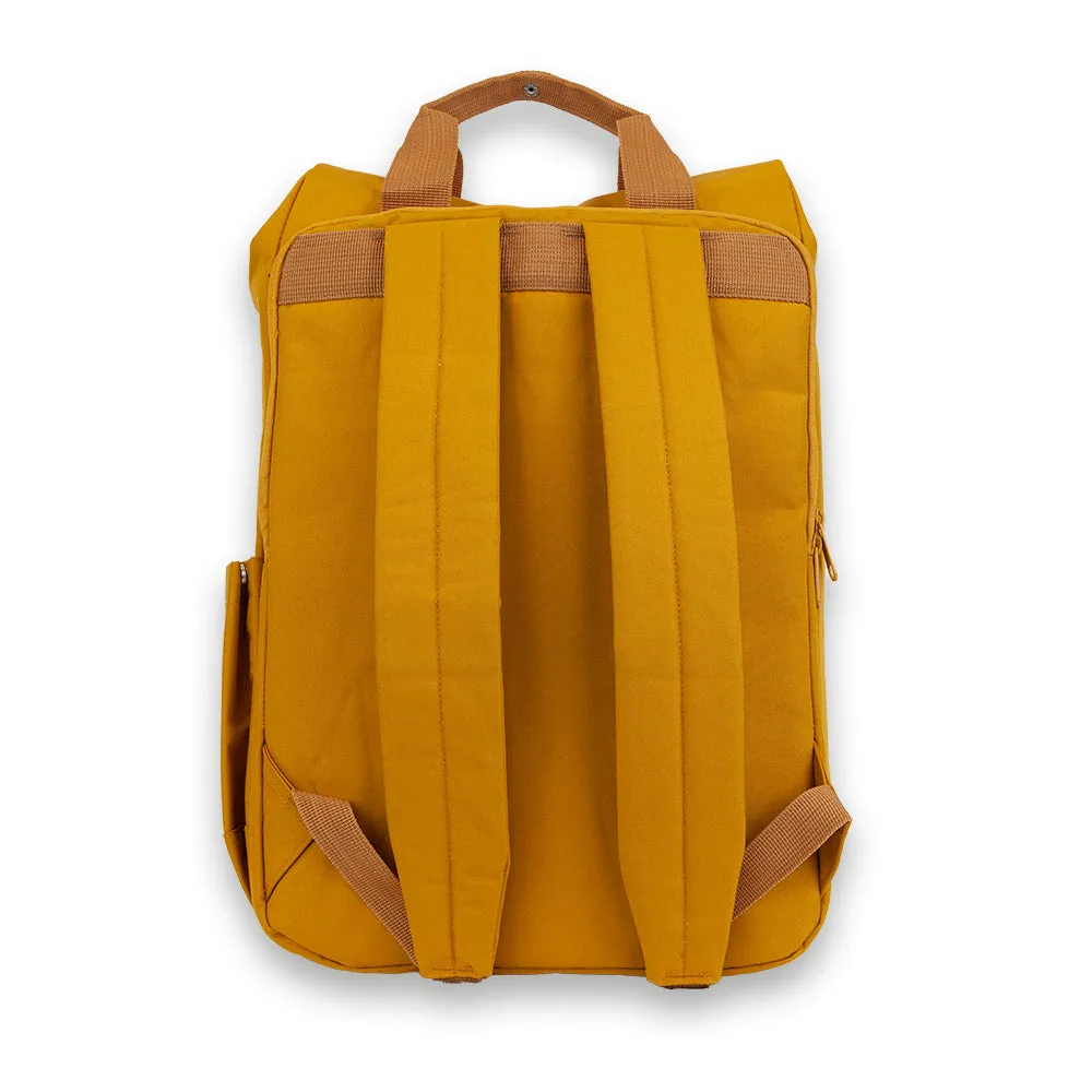 Mustard Laptop Roll-Top Backpack / B-Stock