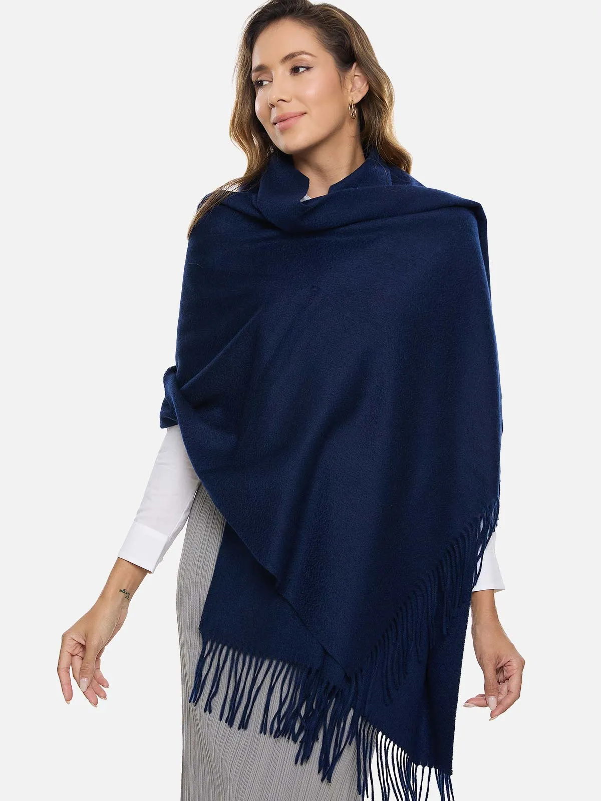 Navy Blue Cashmere Wrap