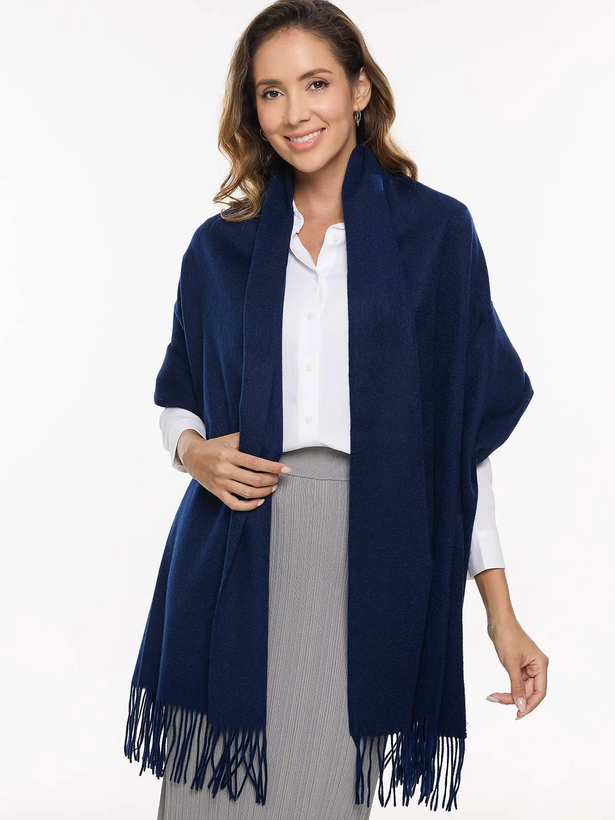 Navy Blue Cashmere Wrap