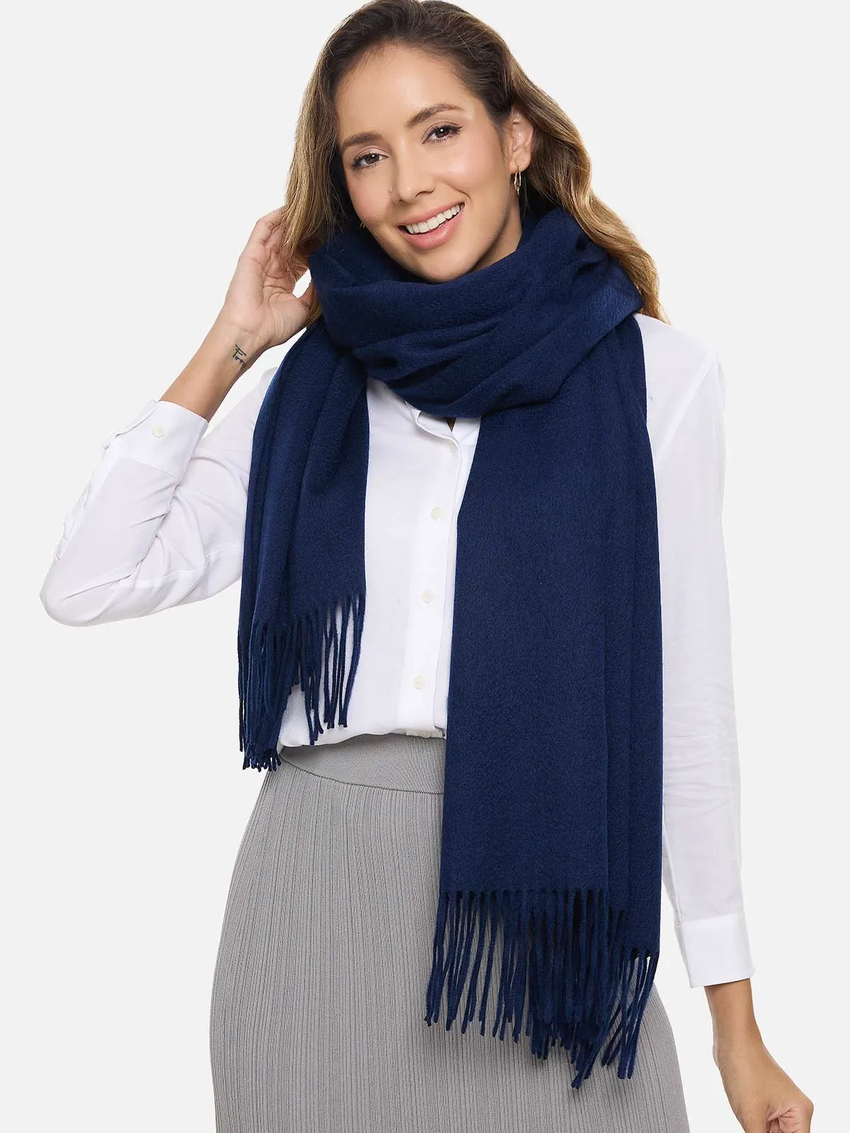 Navy Blue Cashmere Wrap