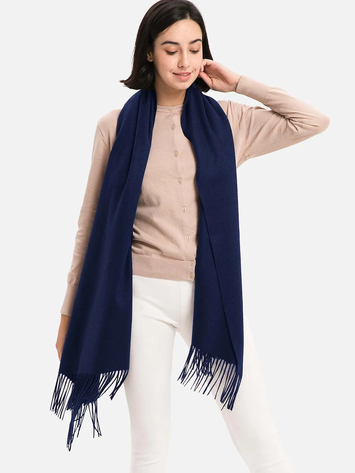 Navy Blue Cashmere Wrap