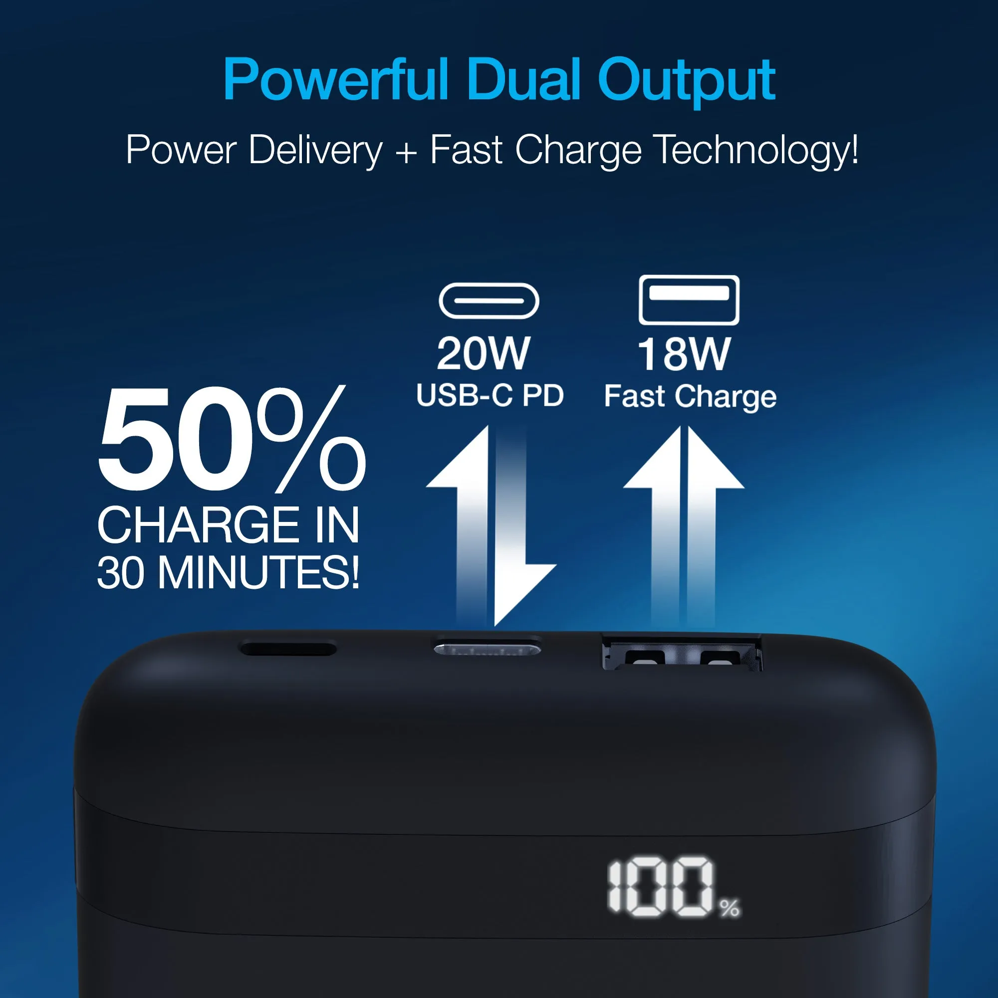 Naztech 10000 MAh MFI Wireless Power Bank