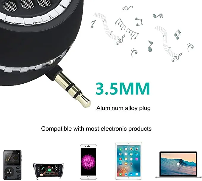 New INTSUN Mini Portable Speaker, 3W Mobile Phone Speaker Line-in Speaker with Clear Bass 3.5mm AUX Interface, Plug and Play for iPhone, Smartphone, IPad, Computer