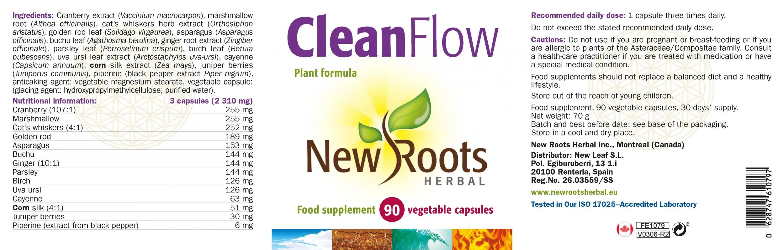 New Roots Herbal Clean Flow 90's