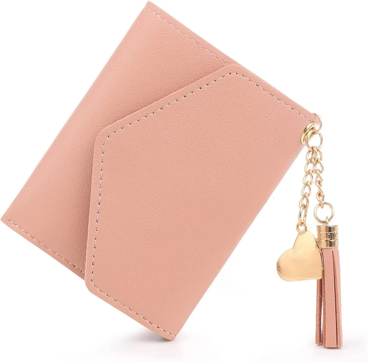 NEW Small Wallet for Women, Ultra Slim Pu Leather Credit Card Holder Clutch Wallets for Women, Pink, one size