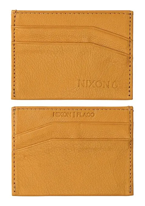 Nixon Flaco Leather Card Wallet - Yellow