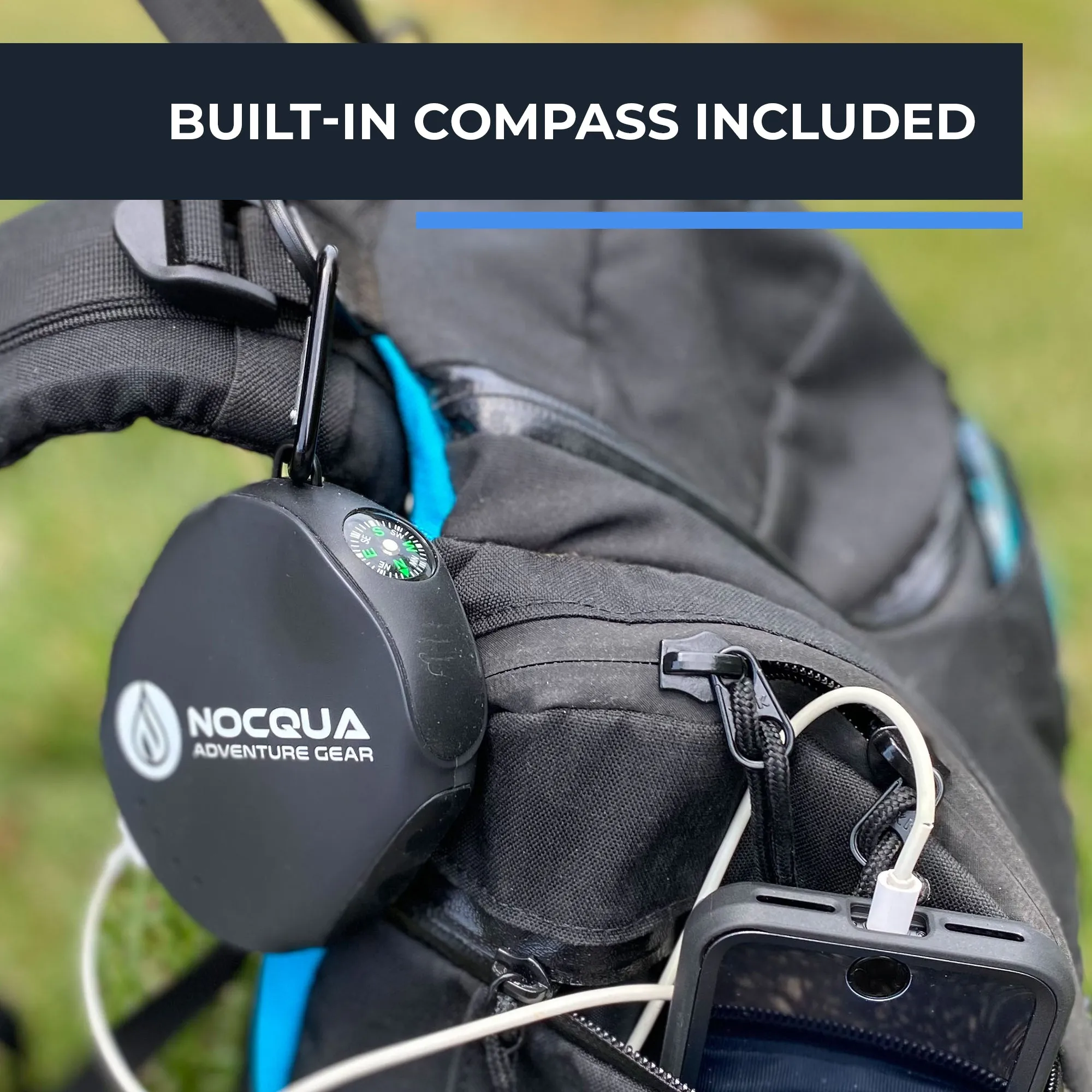 NOCQUA 10000mAh Power Bank with FREE STASH PACK