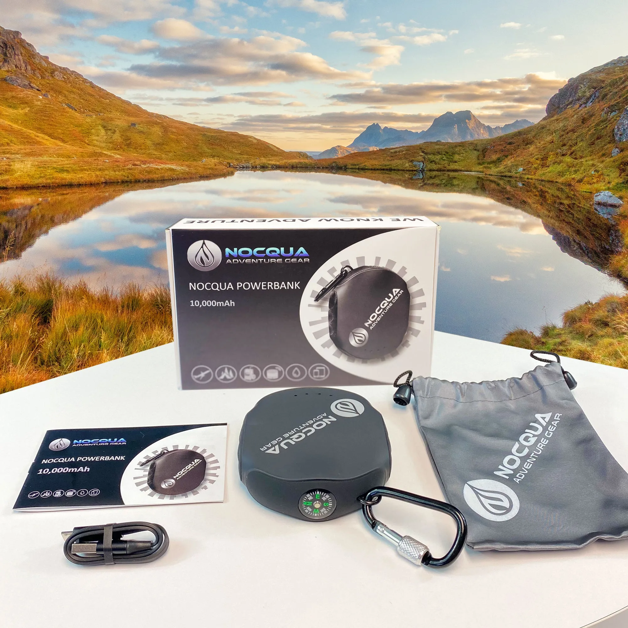 NOCQUA 10000mAh Power Bank with FREE STASH PACK