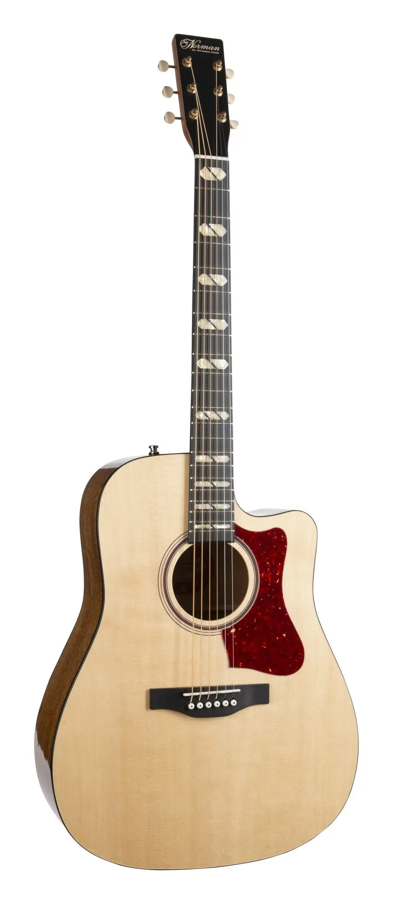 Norman ST40 048533  / 050505 CW Natural HG Element Cutaway Acoustic Electric Guitar with Carrying Bag MADE In CANADA