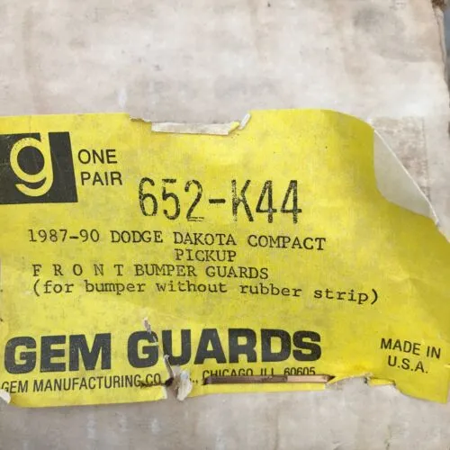 NOS Dodge Dakota Bumperettes - Gem Guards