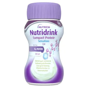 NUTRIDRINK Compact Protein Sensations Viilentävä kurkun- ja limenmakuinen 4x125 ml