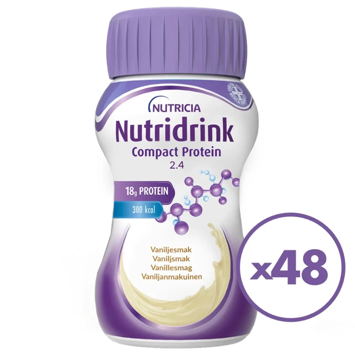 NUTRIDRINK Compact Protein vanilja 48 pulloa