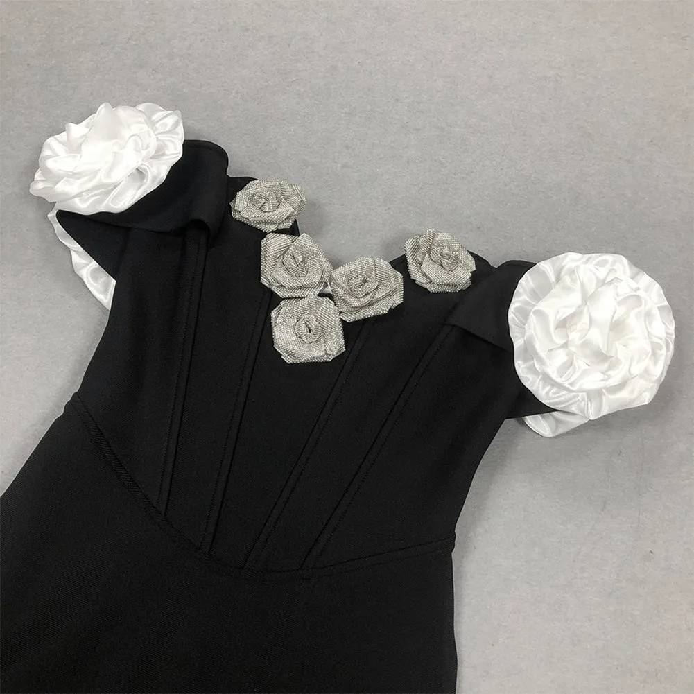Off Shoulder Elegant Maxi Bandage Dress HL9823