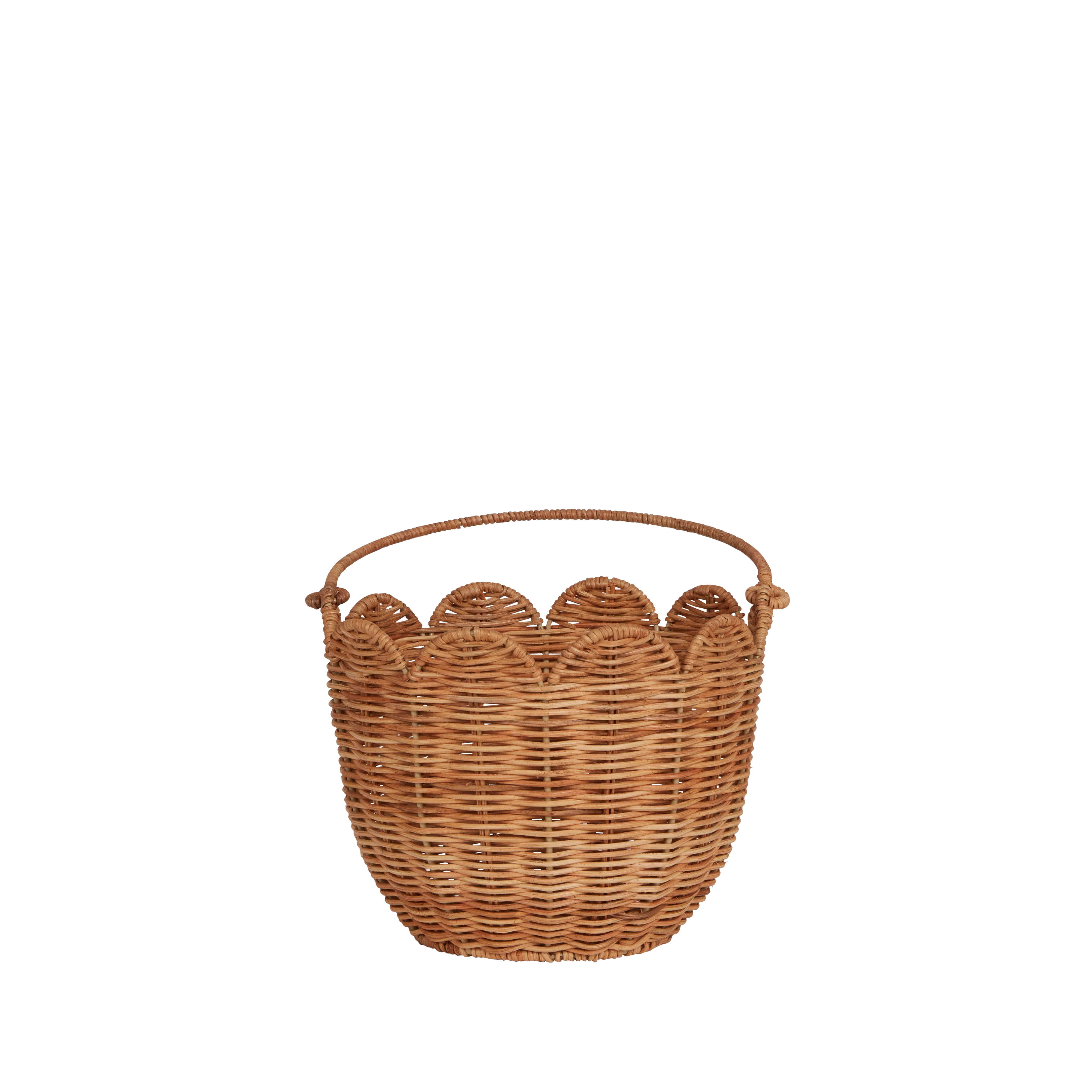 Olli Ella Rattan Tulip Carry Basket - Natural