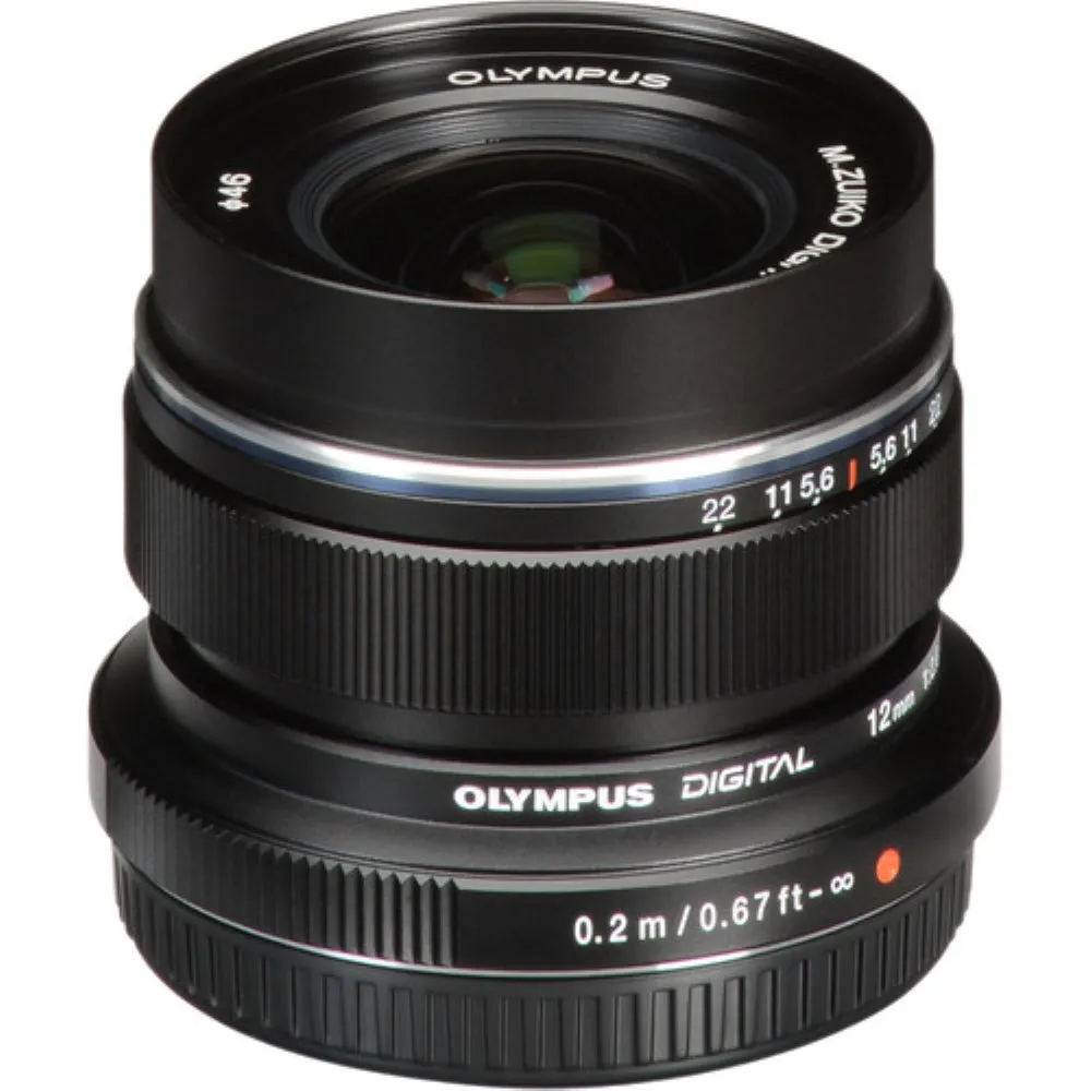 Olympus M.Zuiko Digital ED 12mm f/2 Lens | Black
