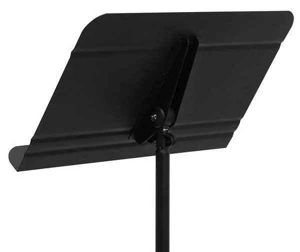 On Stage Orchestral Sheet Music Stand with Solid Bookplate