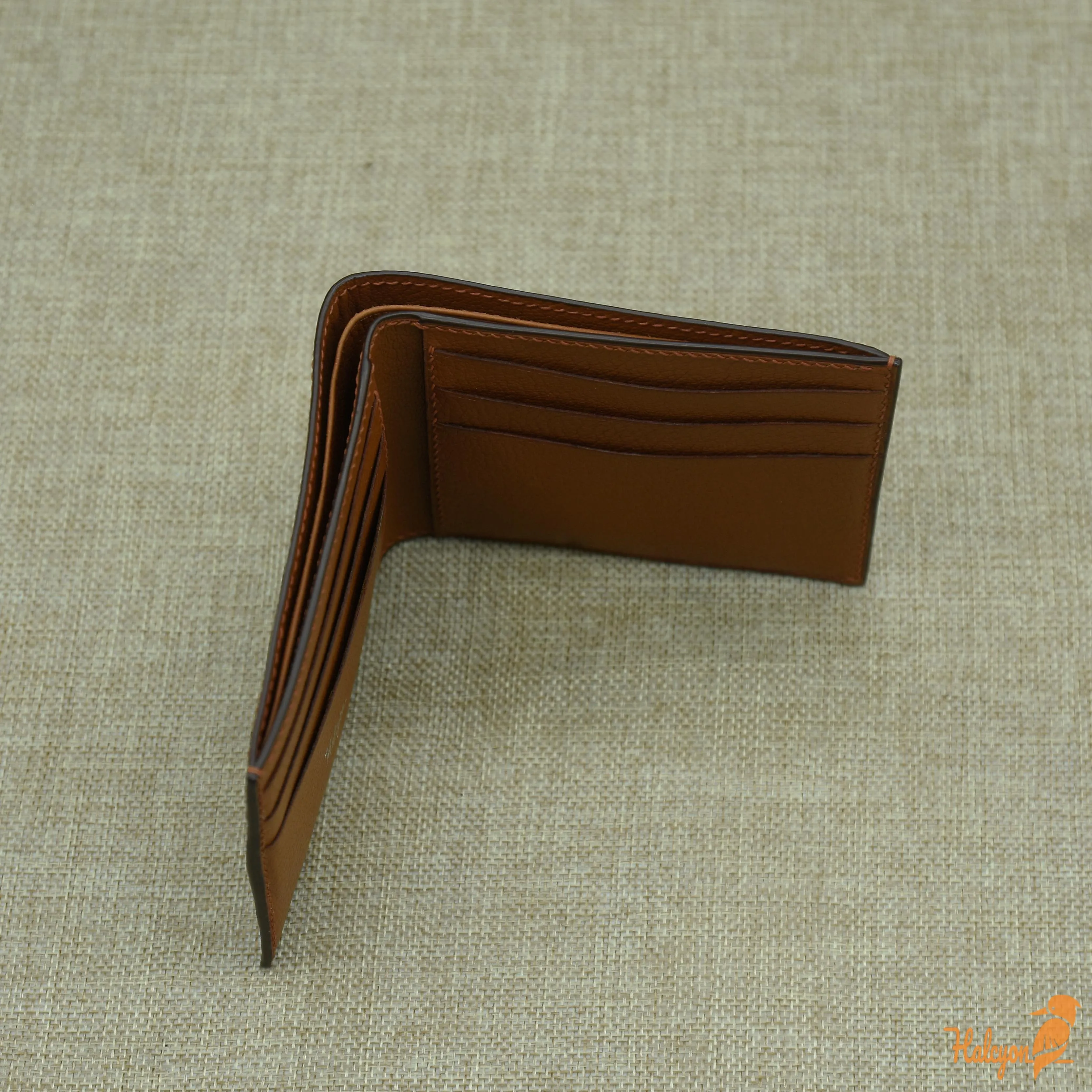Ostrich Leg Leather bifold wallet