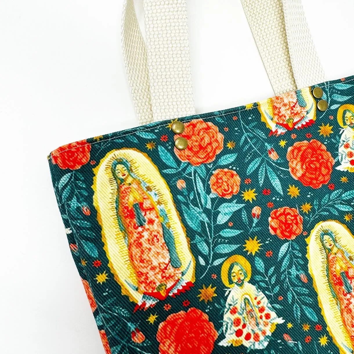 Our Lady of Guadalupe Multicolor Tote Bag (Extra Small)
