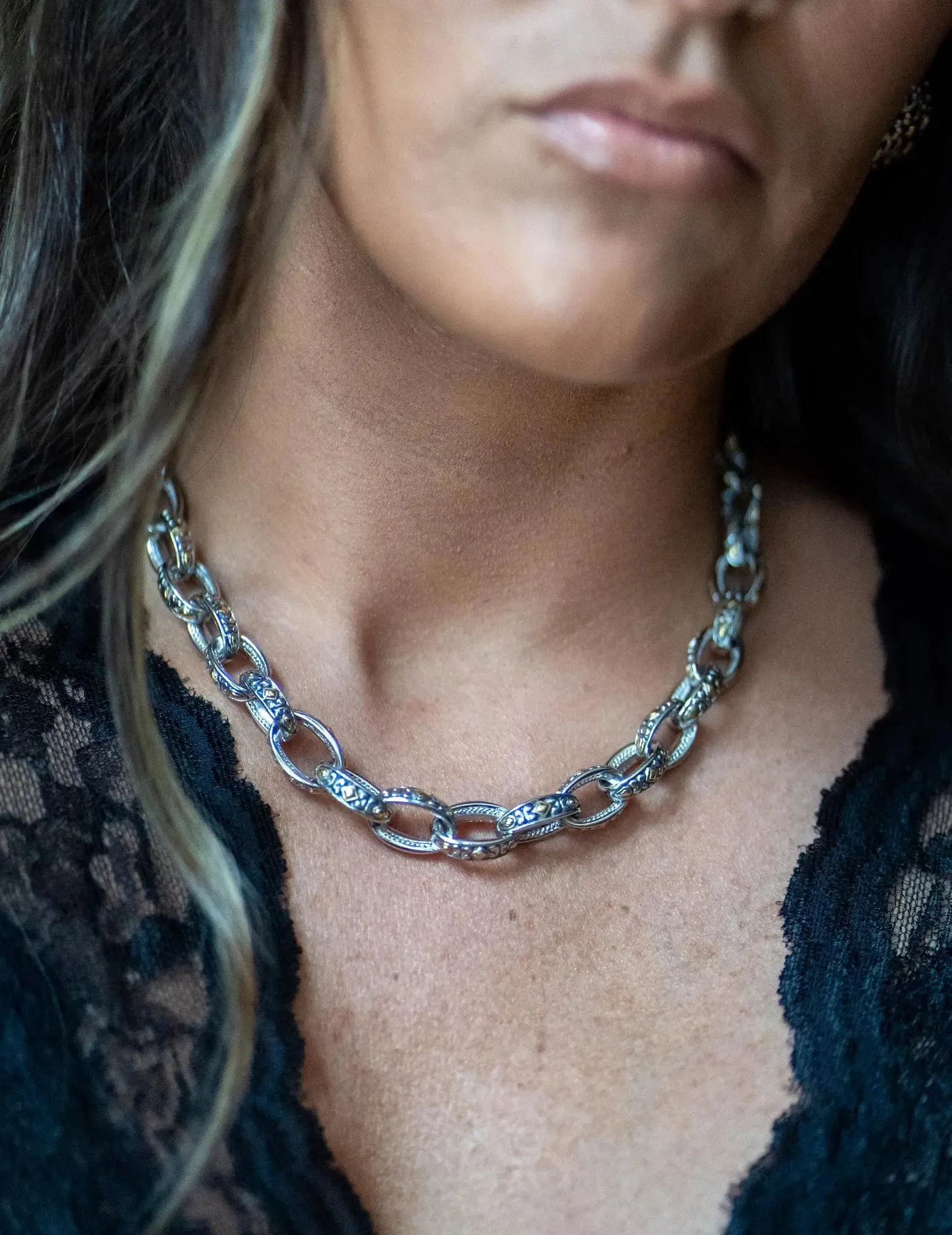 Oval Link Collection - Two-Tone Necklace